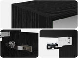 Bathroom Mirror Cabinet Black Oak 43 x 16 x 62.5 cm 889136