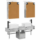 Bathroom Cabinet Set 5 pcs Concrete Grey 50 x 14.5 x 70 cm 3406322