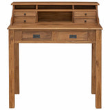 Writing Desk Natural 89.5 x 49.5 x 100 cm Solid Teak Wood 42024254