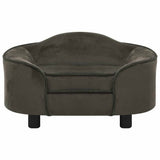 Dog Sofa Dark Grey 67x47x36 cm Plush 171087