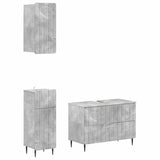 3 Piece Bathroom Cabinet Set ZWOLLE Concrete Grey 3417759