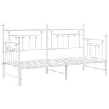 Daybed Frame White 80 x 200 cm Steel 42002678