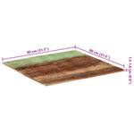 Square Table Top 80x80 cm 15-16 mm Solid Reclaimed Wood 286051
