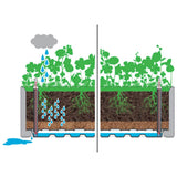 Garden Raised Bed with Self Watering System Grey 100x43x33 cm 317576