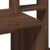 Desk with Shelves Brown Oak 100x45x140 cm Engineered Wood 860442
