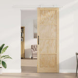 Sliding Door Set Manual Natural and white 78 x 232 cm 3333390
