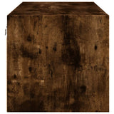 Wall Cabinet with Glass Doors Smoked Oak 102x37x35 cm 836515