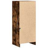 Sideboard with LED Smoked Oak 42.5x34x100 cm Engineered Wood 852156