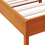 Bed Frame without Mattress Wax Brown 75x190 cm Small Single Solid Wood Pine 844760