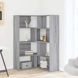 Corner Bookcase 4-Tier Grey Sonoma 85x85x140 cm Engineered Wood 3307815