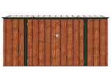 Garden Storage Box Brown 214 x 82 x 132 cm Steel 42011286