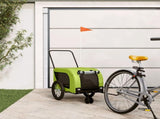 Pet Bike Trailer Green and Black Oxford Fabric and Iron 94025