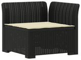 3-Seater Garden Sofa with Cushions Rattan Look PP Anthracite 3443818