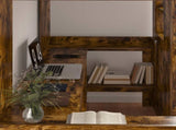 Loft Bed Frame with Desk with Storage Smoked Oak 100 x 200 cm 3410463