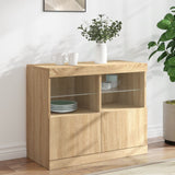 Sideboard with LED Lights Sonoma Oak 81x37x67 cm 836660