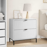 Bedside Table White 63.5 x 36 x 61 cm Engineered wood 883464