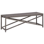 Garden Bench 120 cm Poly Rattan Grey 46211