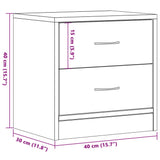 Bedside Cabinets 2 pcs Artisian Oak 40x30x40 cm Engineered Wood 855927