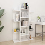 ZNTS Book Cabinet White 86x25.5x140 cm Engineered Wood 808900