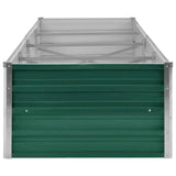 44847 Garden Raised Bed Galvanised Steel 320x80x45 cm Green