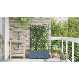 Garden Planter 2 pcs LiGht Grey 80 x 40 x 143 cm PP 42002884