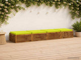 4-Piece Seat Cushions SOEST 4 pcs 100% Polyester Bright Green 944730