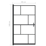 Shower Enclosure ESG 80x140 cm Black 150749