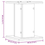 ZNTS Plant Stands 2 pcs Artisian Oak 30x30x40 cm Engineered Wood 3307854