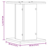 ZNTS Plant Stands 2 pcs Artisian Oak 30x30x40 cm Engineered Wood 3307854