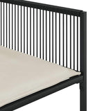 7 Piece Garden Dining Set with Cushions Black Poly Rattan 3295024