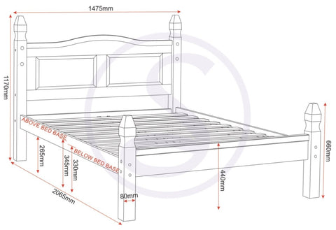 ZNTS Corona 4'6" Bed Low Foot End 200-203-010