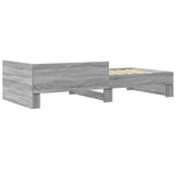 Bed Frame without Mattress Grey Sonoma 100x200 cm Engineered Wood 849577