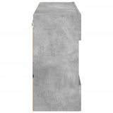 TV Wall Cabinet with LED Lights Concrete Grey 98.5x30x60.5 cm 837109