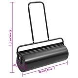 Garden Lawn Roller Push Black 63 L Iron and Steel 154467