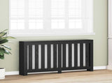 Radiator Cover Black Oak 149 x 20 x 82 cm Engineered Wood 869225