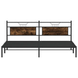 Bed Frame without Mattress Smoked Oak 200x200 cm Engineered Wood 4106750