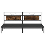 Bed Frame without Mattress Smoked Oak 200x200 cm Engineered Wood 4106750