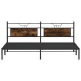 Bed Frame without Mattress Smoked Oak 200x200 cm Engineered Wood 4106750