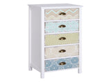 Chest of 5 Drawers Bedside Cabinet Side Storage Chest Entryway Living Room Bedroom Furniture T3398P329524