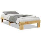 Bed Frame without Mattress 80x200 cm Solid Wood Oak 859338