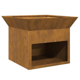 Fire Pit Rusty 50 x 50 x 40 cm Weathering steel 874582