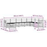 Outdoor Sofa Set 8 pcs Natural Solid Acacia Wood 3375279