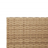 Garden Sofa with Table and Cushions L-Shaped Beige Poly Rattan 369050