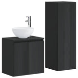 Bathroom Furniture Set 2 pcs Black 33 x 34.5 x 100 cm 3406114