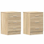 Bedside Cabinets 2 pcs Sonoma Oak 38x35x56 cm Engineered Wood 800457