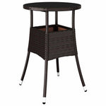 Garden Dining Set 3 pcs Brown Poly rattan 3334943