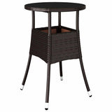 Garden Dining Set 5 pcs Brown Poly rattan 3334944