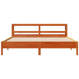 Bed Frame without Mattress Wax Brown 180x200 cm Super King Solid Wood Pine 3306140