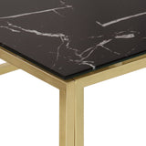 Coffee Table Gold Stainless Steel and Tempered Glass 349948