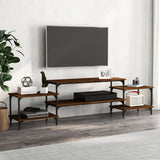 TV Cabinet Brown Oak 197x35x52 cm Engineered Wood 826329